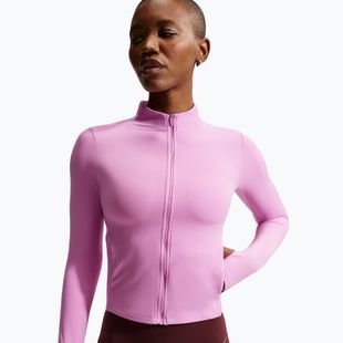 Felpa da allenamento da donna Nike Zenvy Dri-Fit Full Zip light magenta/white