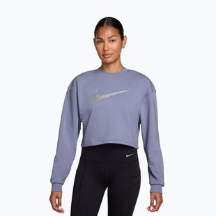 Felpa da allenamento donna Nike Pro Dri-Fit Crew Neck iron purple/metallic silver/white