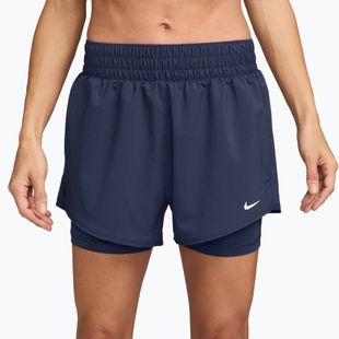 Shorts donna Nike One Dri-Fit High-Waisted 3" 2In1 midnight navy/white