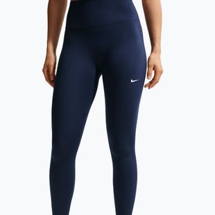 Leggings donna Nike One Seamless Front High-Waisted midnight navy/white