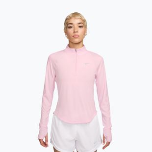 Felpa da running donna Nike Tempo Swoosh Run Dri-Fit 1/4-Zip pink foam/white