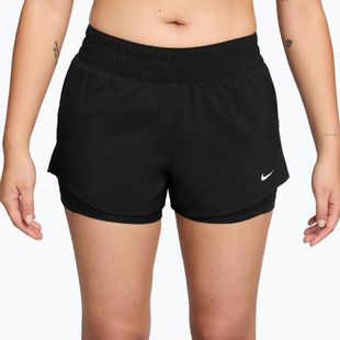 Pantaloncini da running donna Nike One Dri-FIT 2IN1 black/white