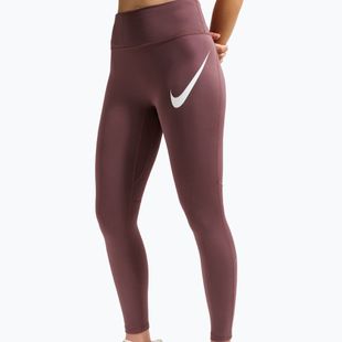 Leggings da corsa donna Nike Tempo Swoosh Run High-Waisted 7/8 tattoo/white