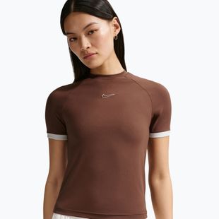 T-shirt donna Nike Gloss Fitted Top light chocolate