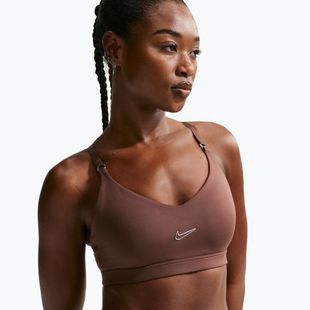 Reggiseno sportivo Nike Indy Padded Gloss light chocolate