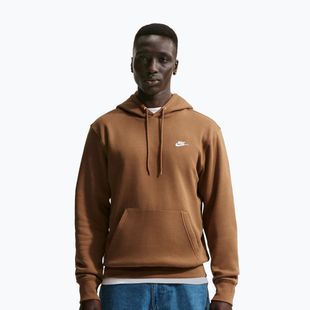Felpa da uomo Nike Club Pullover Hoodie ale brown/ale brown/white