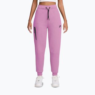 Pantaloni da donna Nike Sportswear Tech Fleece Mid-Rise light magenta/black