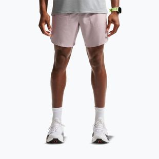 Pantaloncini da corsa da uomo Nike Stride Dri-Fit Brief-Lined 7" particle rose