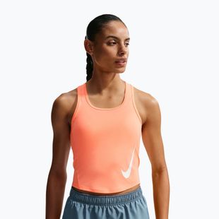 Maglietta da corsa da donna Nike Swoosh Run Dri-Fit orange pulse/photon dust/white
