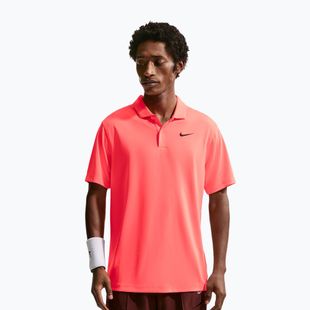 Maglietta da tennis da uomo Nike Court Dri-Fit Polo Solid hot lava/black