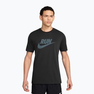 Maglietta da corsa da uomo Nike Dri-Fit Running black/mineral slate