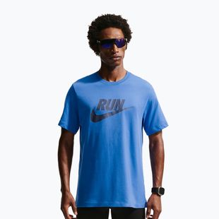 Maglietta da corsa da uomo Nike Dri-Fit Running blue crystal/thunder blue