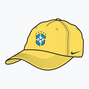 Cappellino con visiera Nike Club Brazil Poly canary