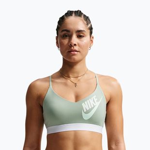 Reggiseno sportivo Nike Indy Light Support steam/white/barely green