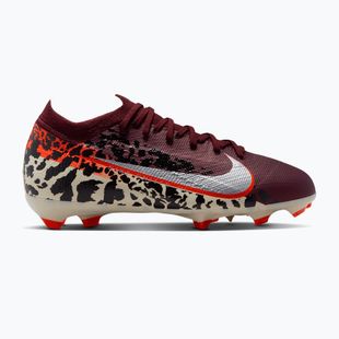 Scarpe da calcio per bambini Nike United Jr. Mercurial Vapor 16 Pro FG burgundy crush/metallic silver