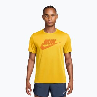 Maglietta da corsa da uomo Nike Miler Dri-Fit UV laser orange/total orange
