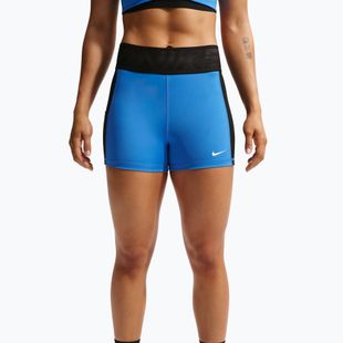 Pantaloncini da allenamento da donna Nike Pro Sculpt Dri-Fit High-Waisted Biker 5" light photo blue/black/white