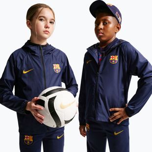 Giacca da calcio per bambini Nike FC Barcelona Academy Pro blackened blue/black/mineral yellow