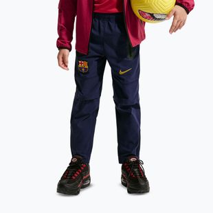 Pantaloncini da calcio per bambini Nike FC Barcelona Tech Woven blackened blue/black/mineral yellow