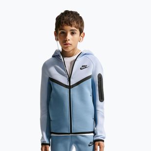 Felpa per bambini Nike Sportswear Tech Fleece Full Zip hydrogen blue/work blue/black/black