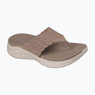 Ciabatte da donna SKECHERS Ultra Flex 3.0 Rhythm Waves brown