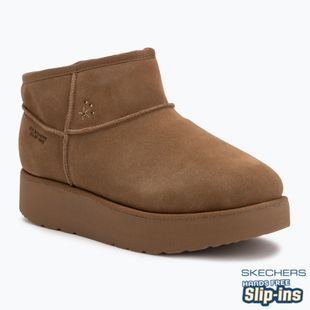 Scarpe da donna Skechers Keep Cozy castagna