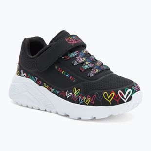 Scarpe bambini SKECHERS Uno Lite Heart Craze nero/multicolore