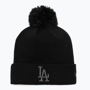 Berretto invernale New Era Metallic Bobble Los Angeles Dodger nero da donna