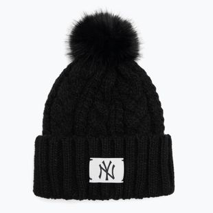 Berretto invernale donna New Era Cable Wide New York Yankees nero