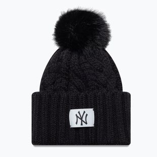 Berretto invernale donna New Era Cable Wide New York Yankees nero