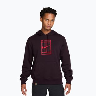 Felpa da uomo Nike Court burgundy ash/bright crimson