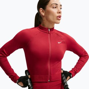 Felpa da allenamento donna Nike Pro Seamless tough red/white