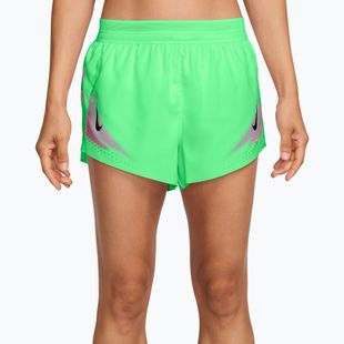 Pantaloncini da corsa da donna Nike AeroSwift illusion green/black