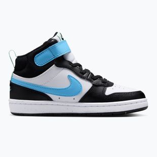 Scarpe per bambini Nike Court Borough Mid 2 white/black/arctic green/football blue