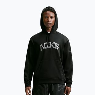 Felpa da allenamento uomo Nike Dri-FIT UV Pullover Hoodie black/white