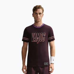 T-shirt da uomo Nike Court Dri-FIT Cotton burgundy ash