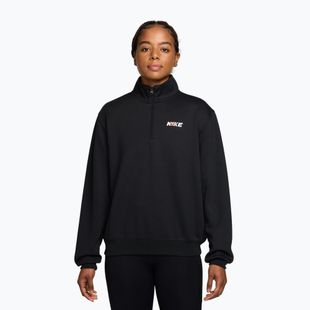 Felpa da allenamento donna Nike Studio Fleece Sport black/university red/white
