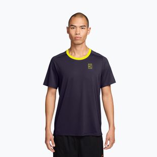 Maglietta da tennis da uomo Nike Court Advantage purple dynasty/lemon venom/lemon venom