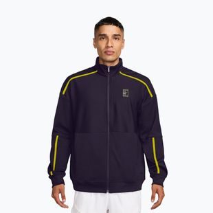 Felpa da tennis uomo Nike Court Heritage purple dynasty/lemon venom