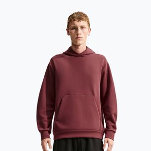 Felpa da allenamento uomo Nike 24.7 ImpossiblySoft Light Boulder/Black/Burgundy Crush