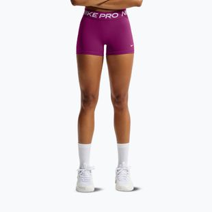 Pantaloncini da donna Nike Pro Mid-Rise Biker 3" true berry/white