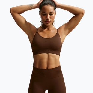 Pantaloncini da donna Nike Pro Seamless High-Waisted Biker 5" cacao wow
