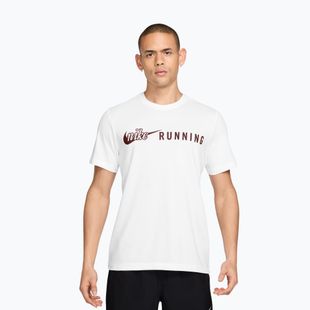 Maglia da corsa da uomo Nike Dri-Fit Running T-Shirt white/mystic dates