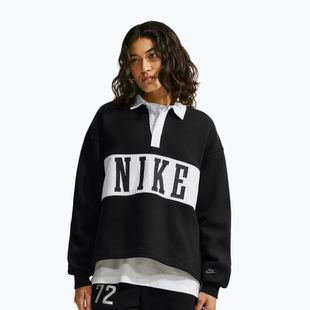 Felpa donna Nike Studio Fleece Medium Weight total black/sail/sail