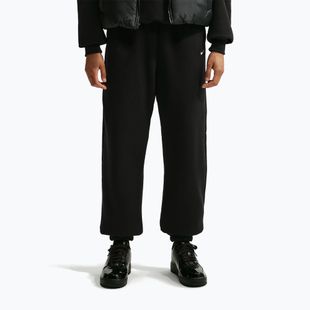 Pantaloni da donna Nike Studio Fleece Medium Weight total black/sail