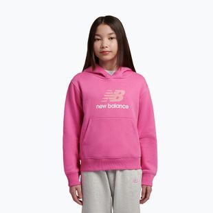 Felpa per bambini New Balance FT Stacked Logo Hoodie pink satin