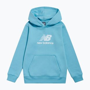 Felpa per bambini New Balance BB Stacked Logo Hoodie taffy blue