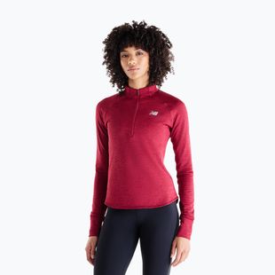 Longsleeve da running donna New Balance Athletics Heat Grid 1/2 Zip podium red