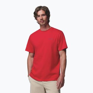 Maglietta da uomo Columbia CSC Basic Logo Back Tee mountain red/linework c badge