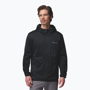 Felpa da trekking da uomo Columbia Tall Heights Hdd Grid Fleece Full Zip black